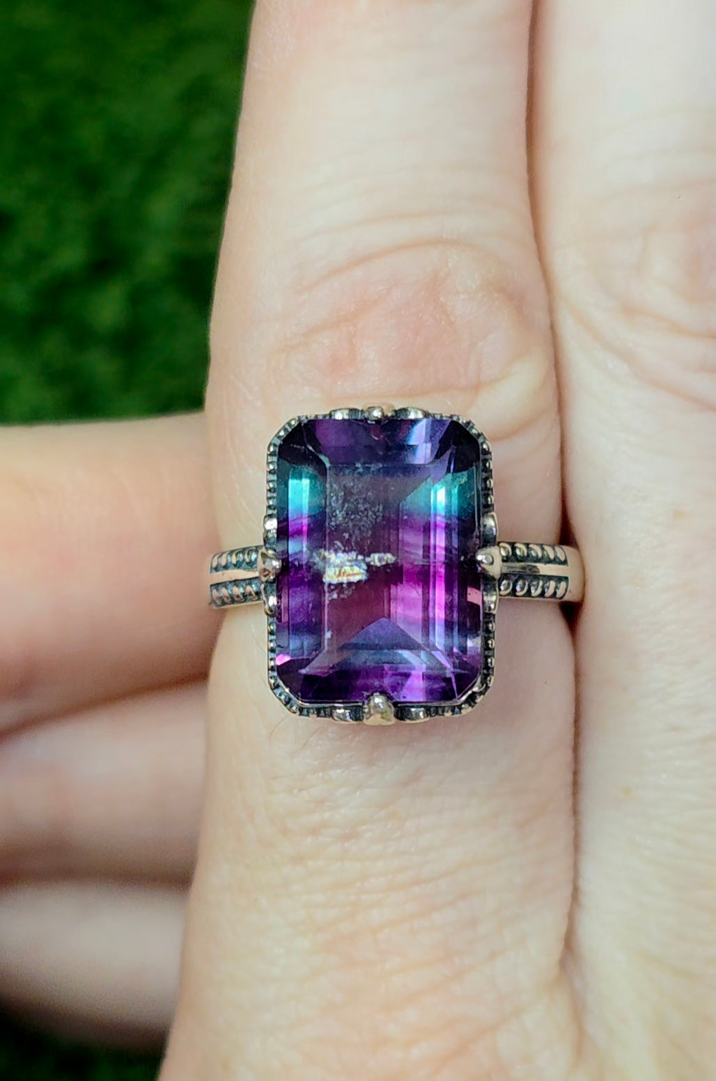 Banded Fluorite Ring