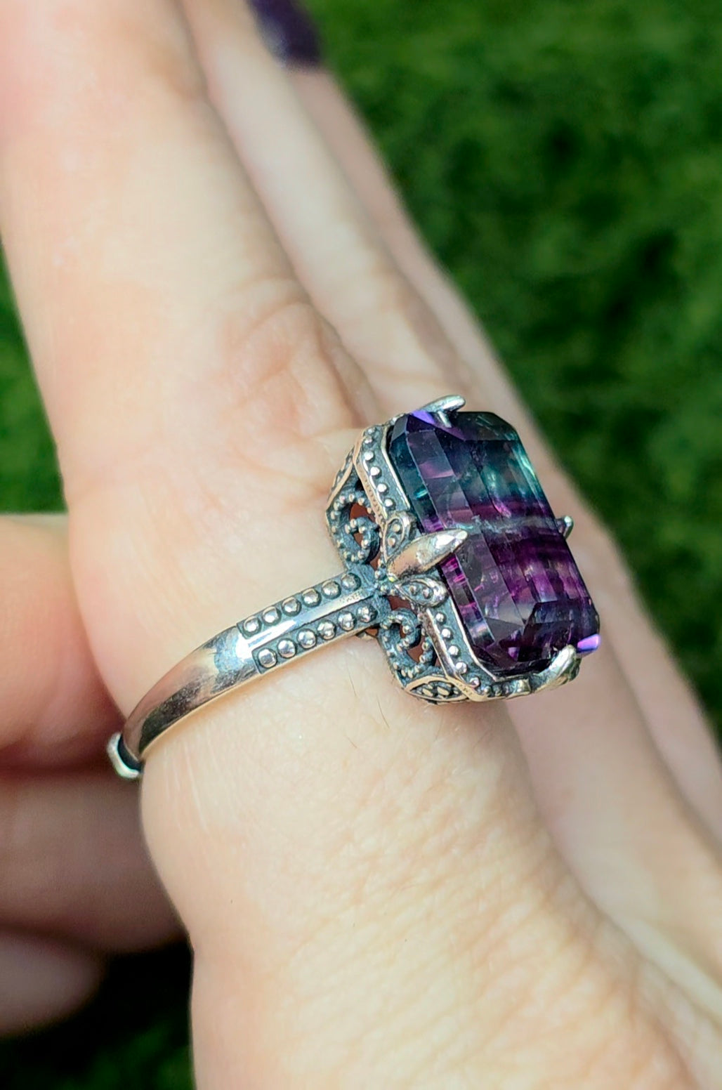 Banded Fluorite Ring