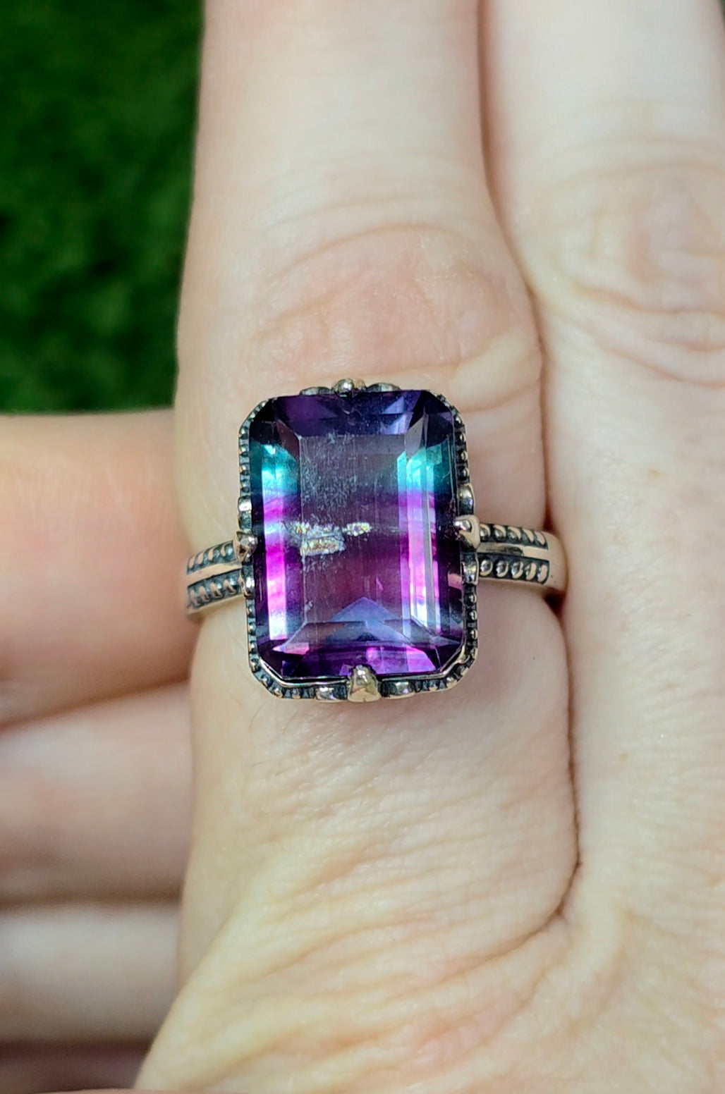 Banded Fluorite Ring