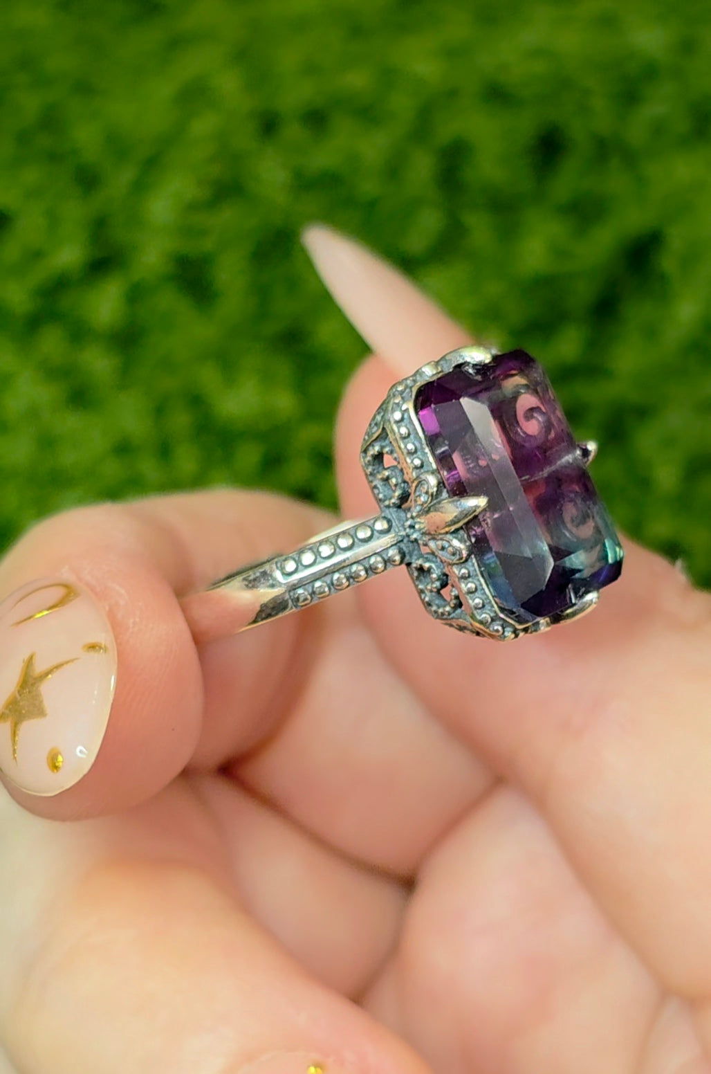 Banded Fluorite Ring