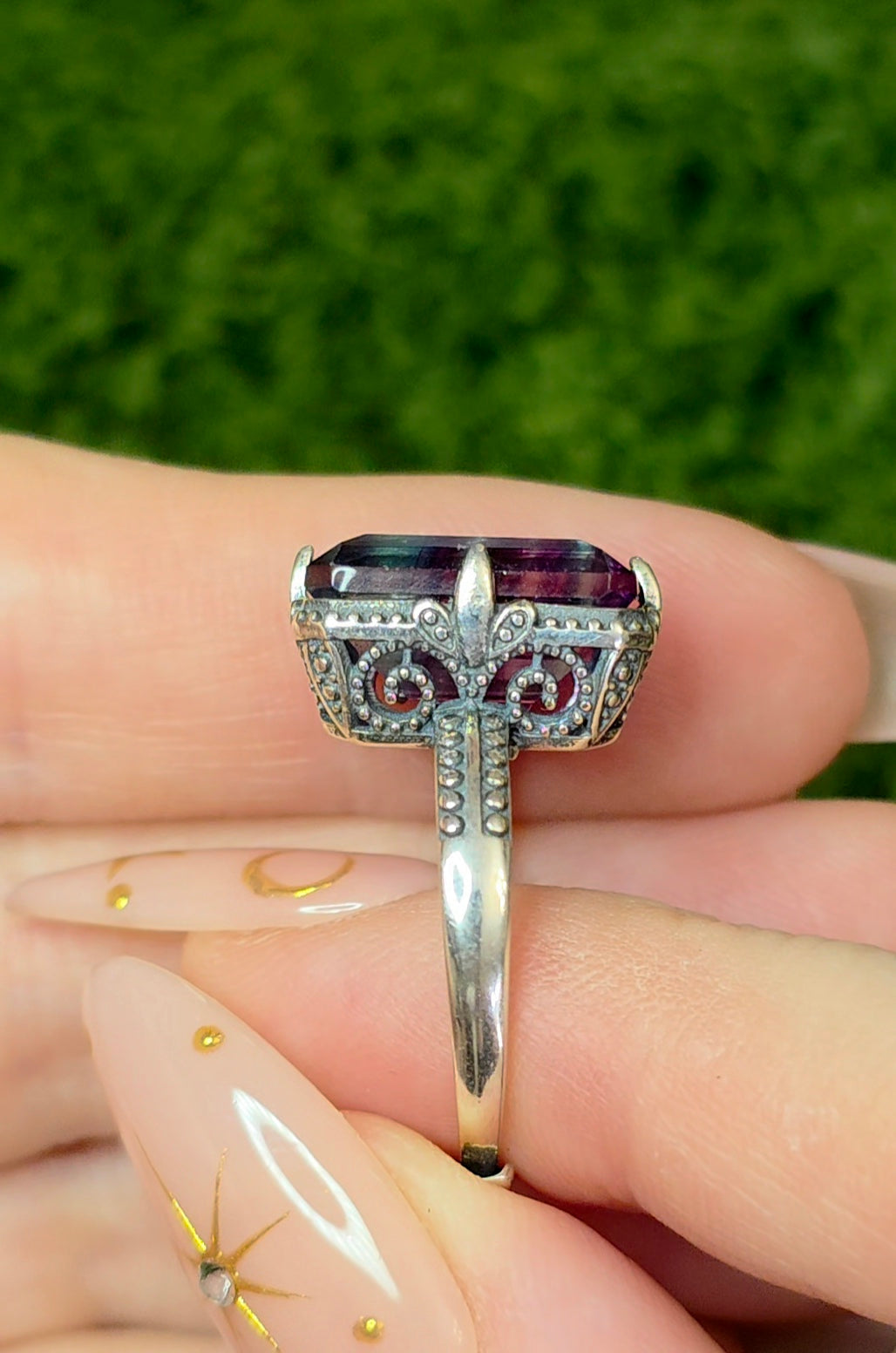 Banded Fluorite Ring
