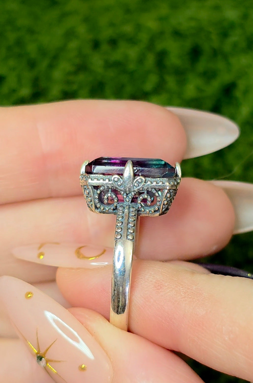 Banded Fluorite Ring