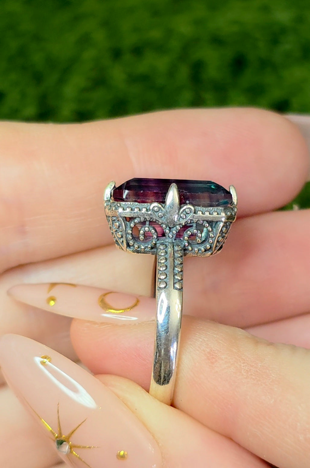 Banded Fluorite Ring