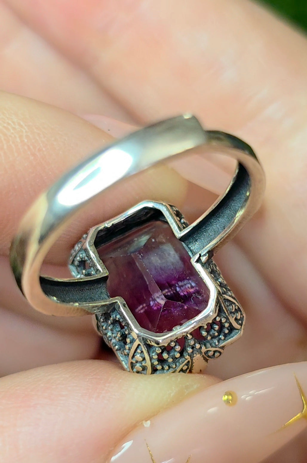 Banded Fluorite Ring
