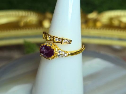 Alexandrite Snake Ring