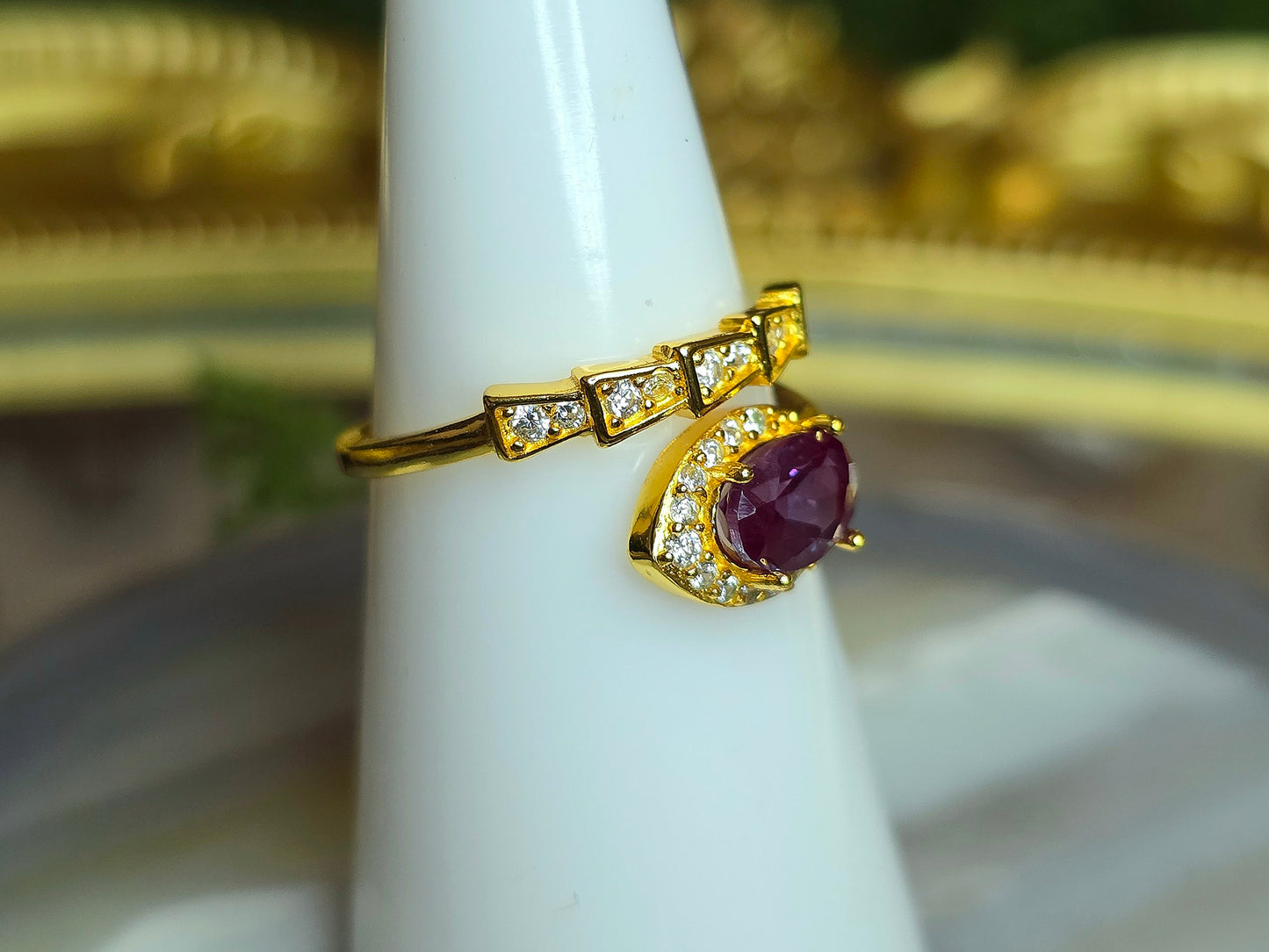 Alexandrite Snake Ring