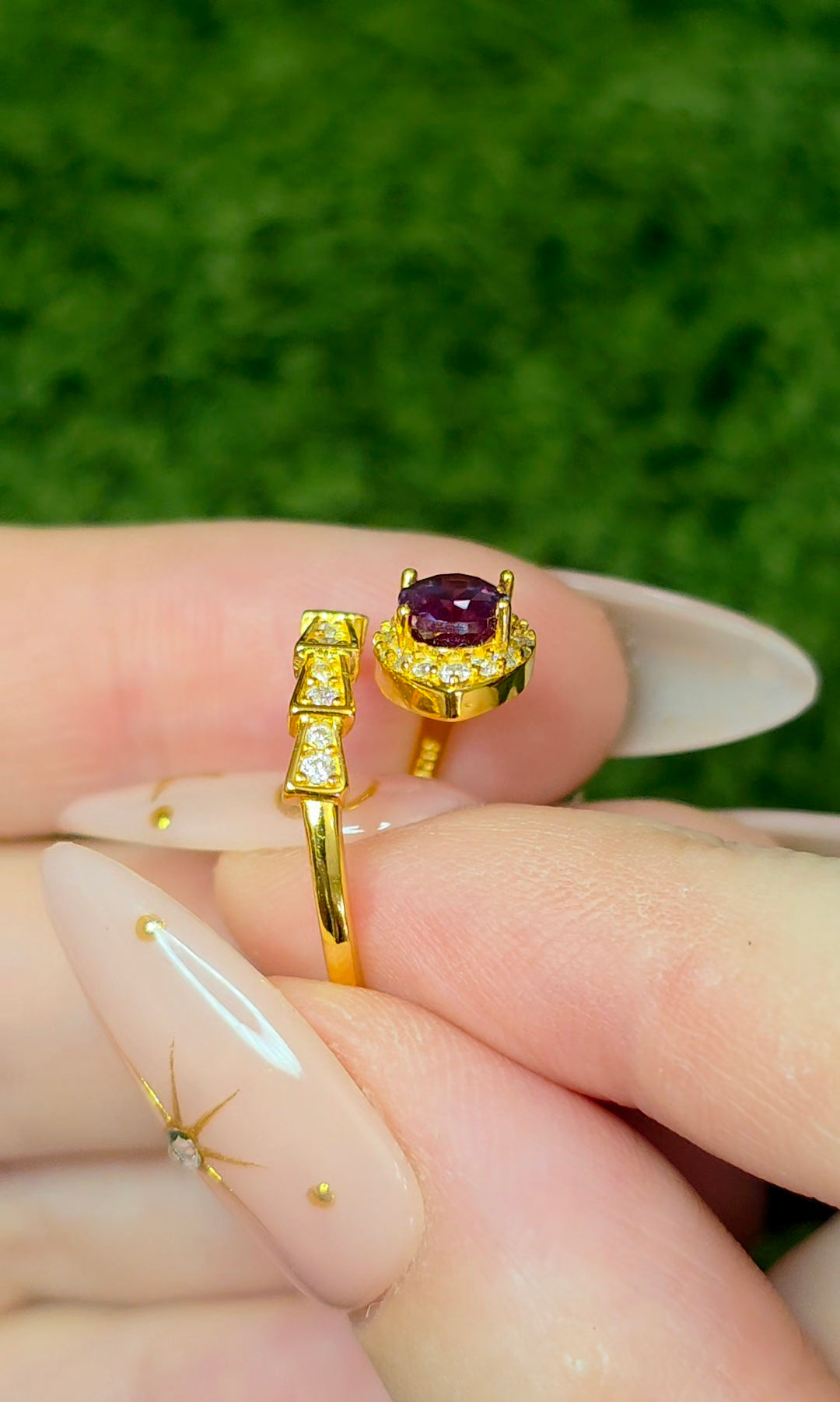 Alexandrite Snake Ring