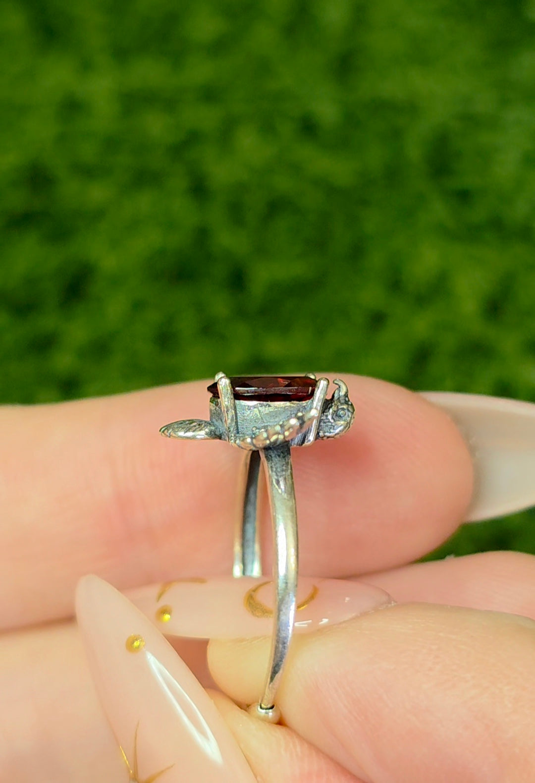 Garnet Bird Ring
