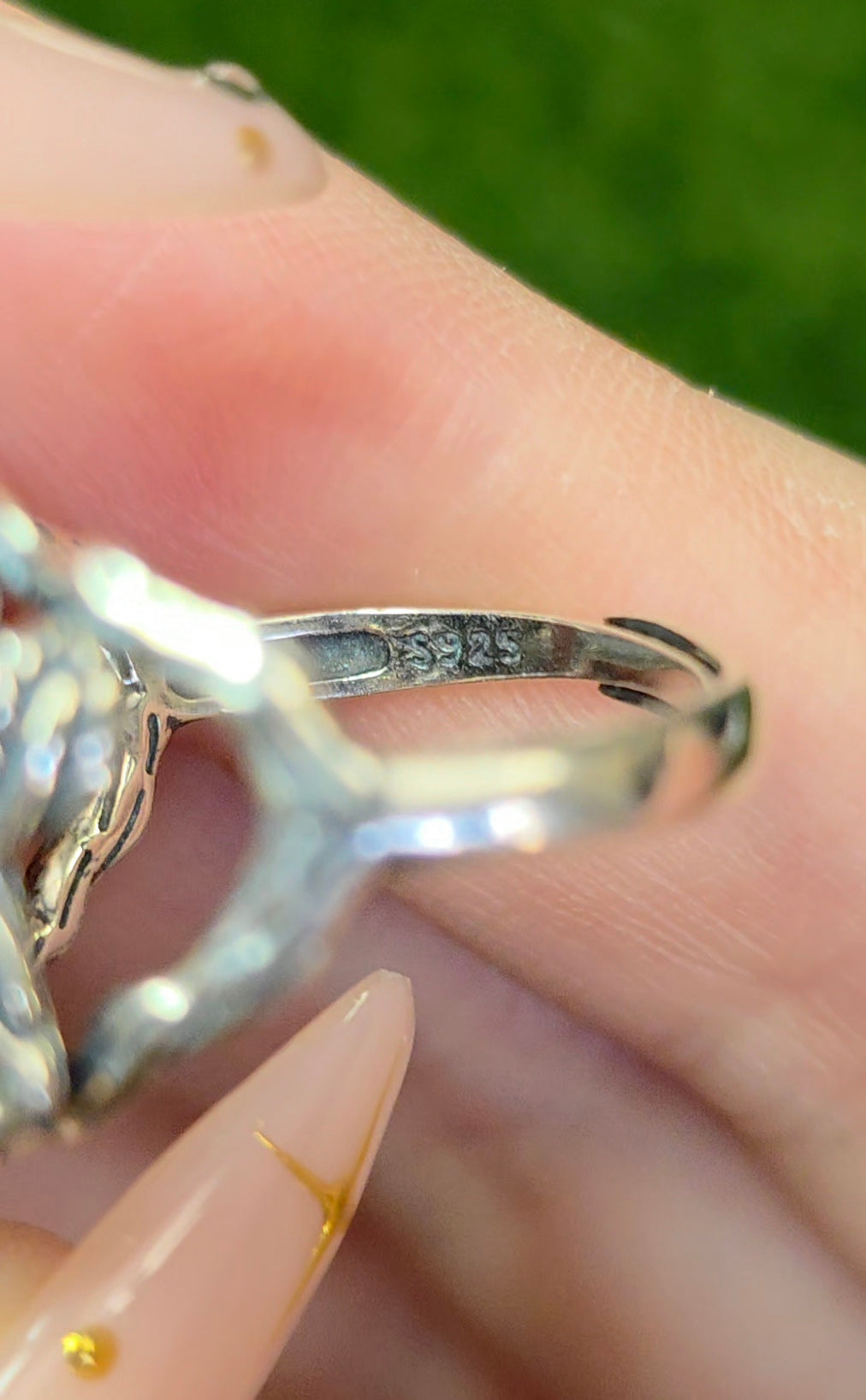 Black Obsidian Teardrop Ring