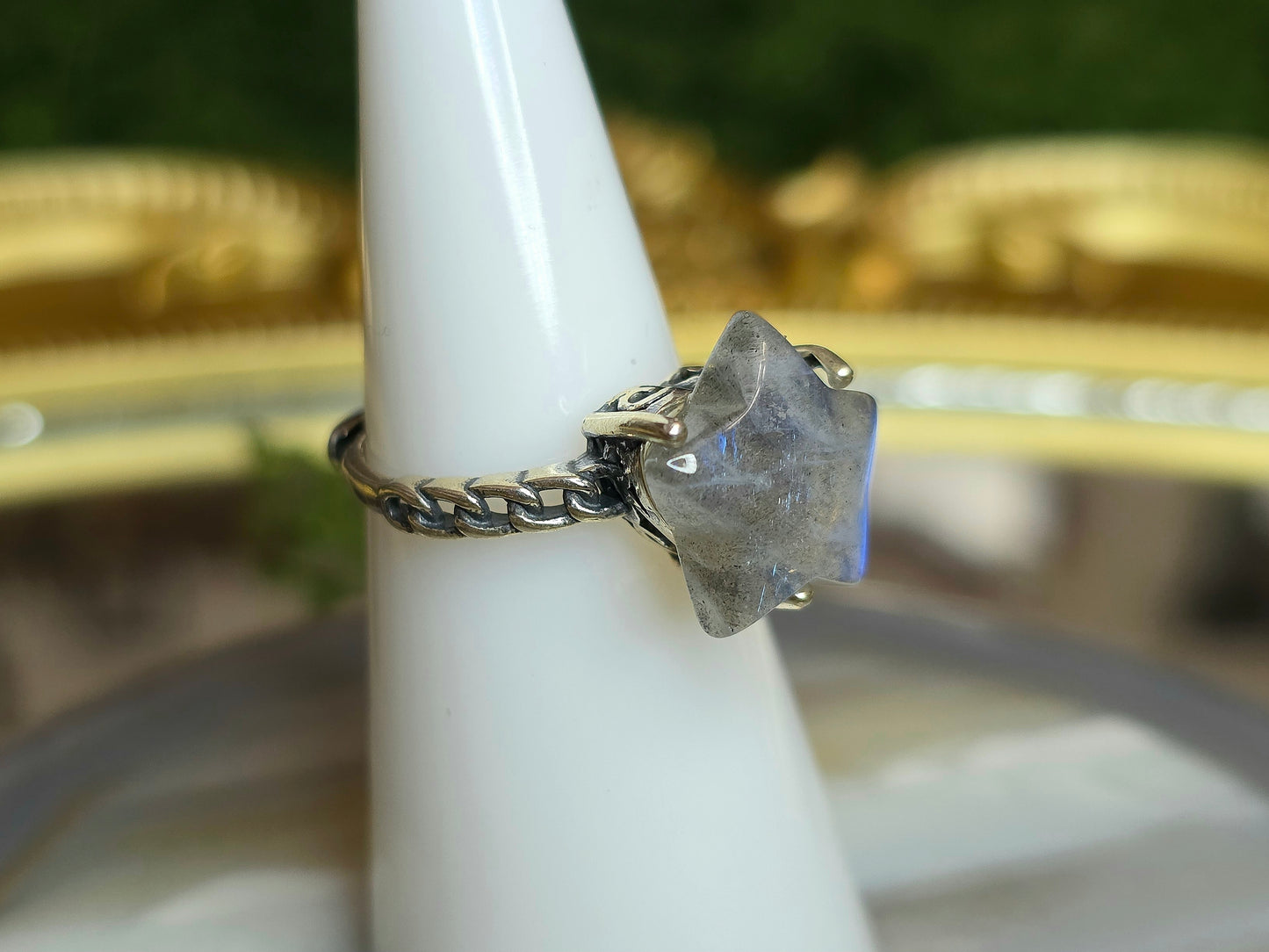 Blue Star Labradorite Ring B