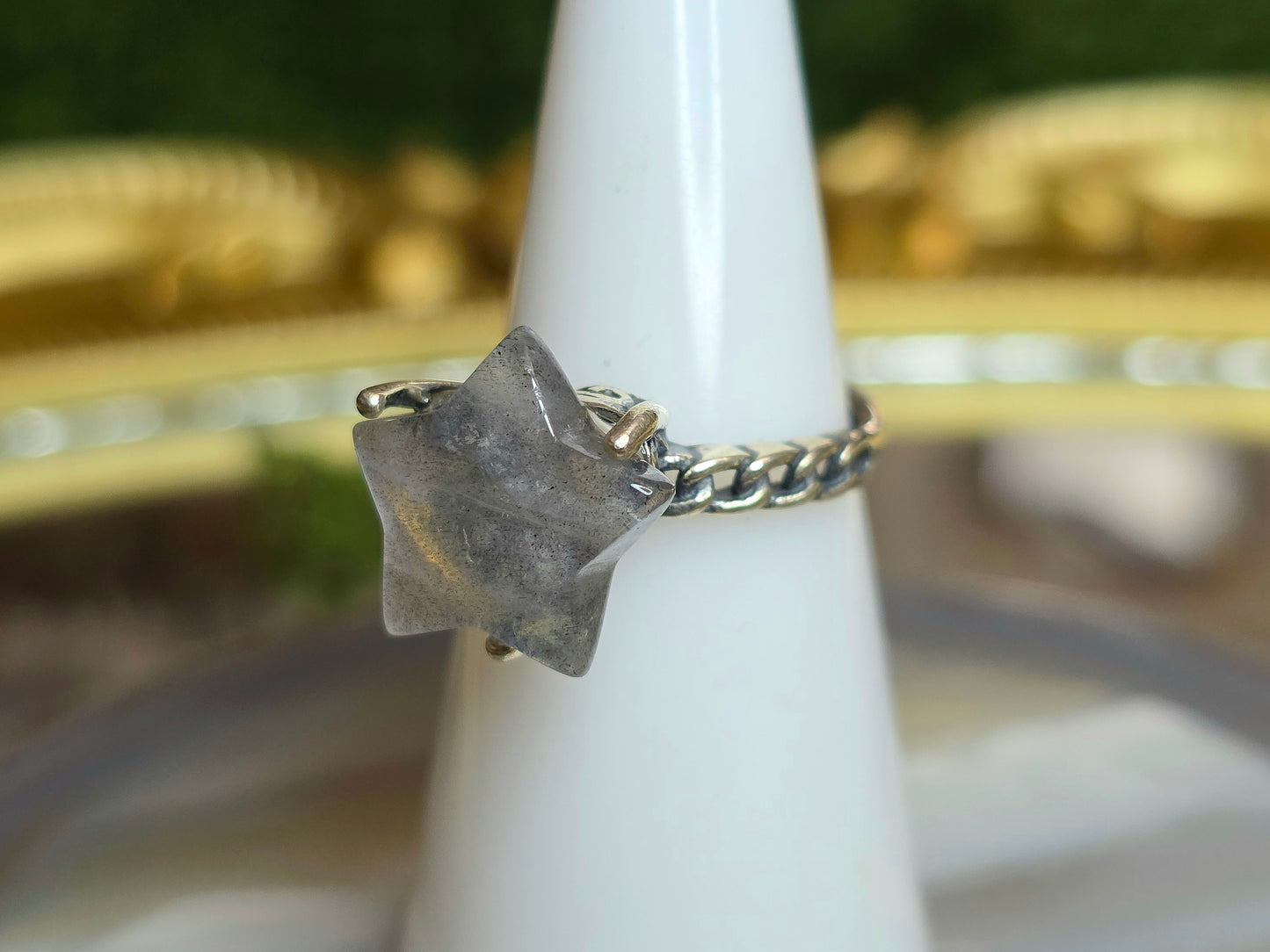 Blue Star Labradorite Ring B