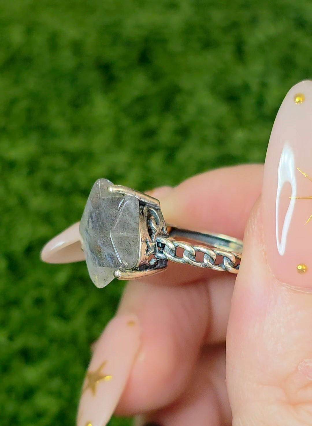 Blue Star Labradorite Ring B
