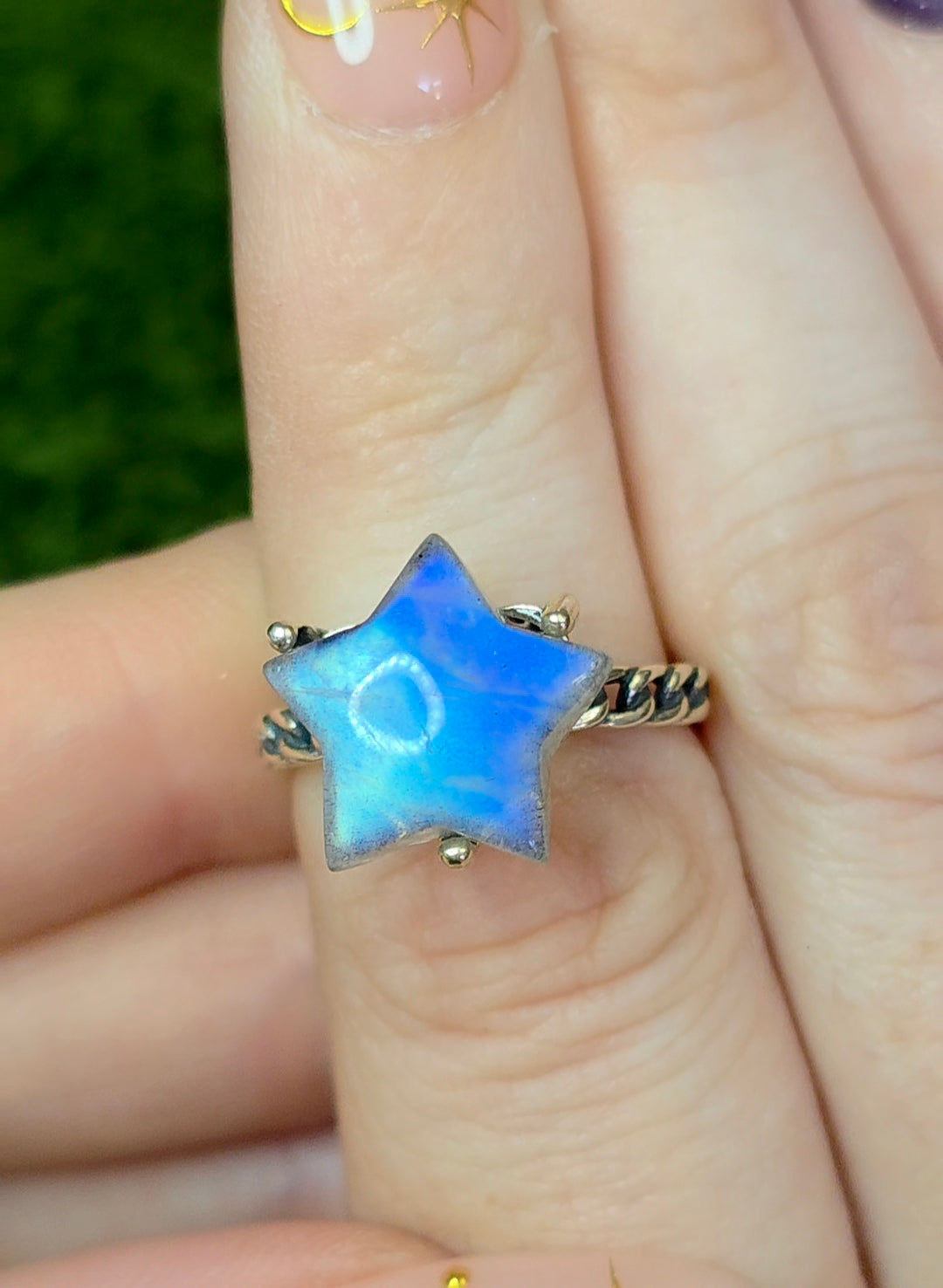 Blue Star Labradorite Ring B