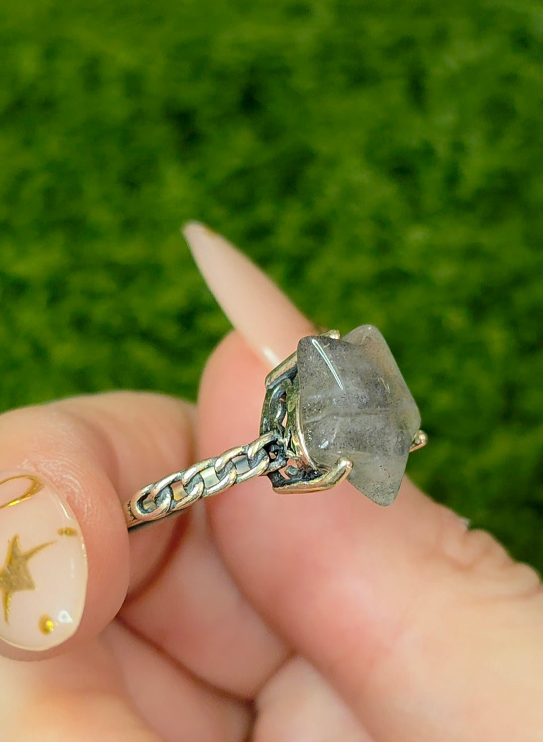 Blue Star Labradorite Ring B