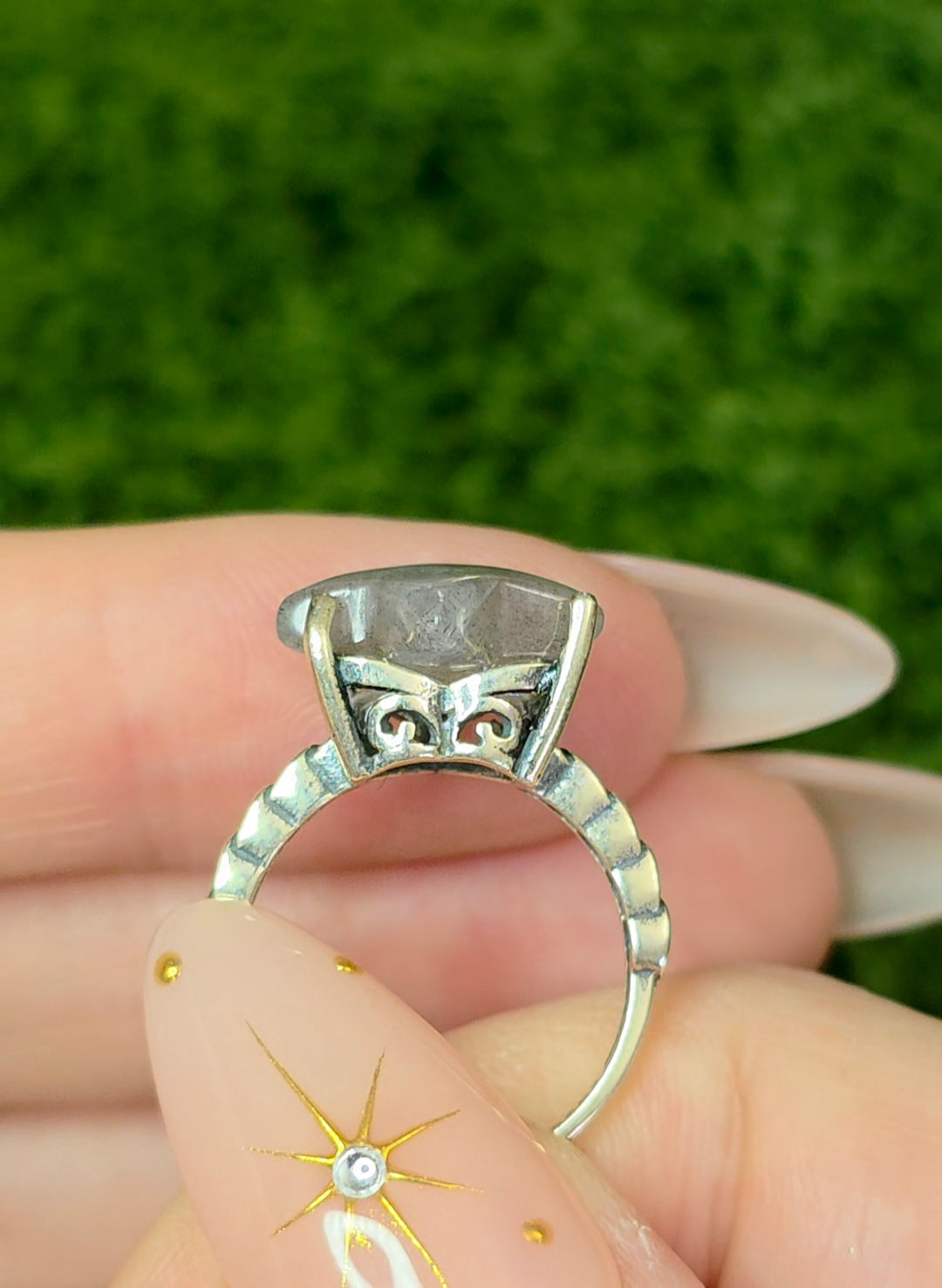 Blue Star Labradorite Ring B