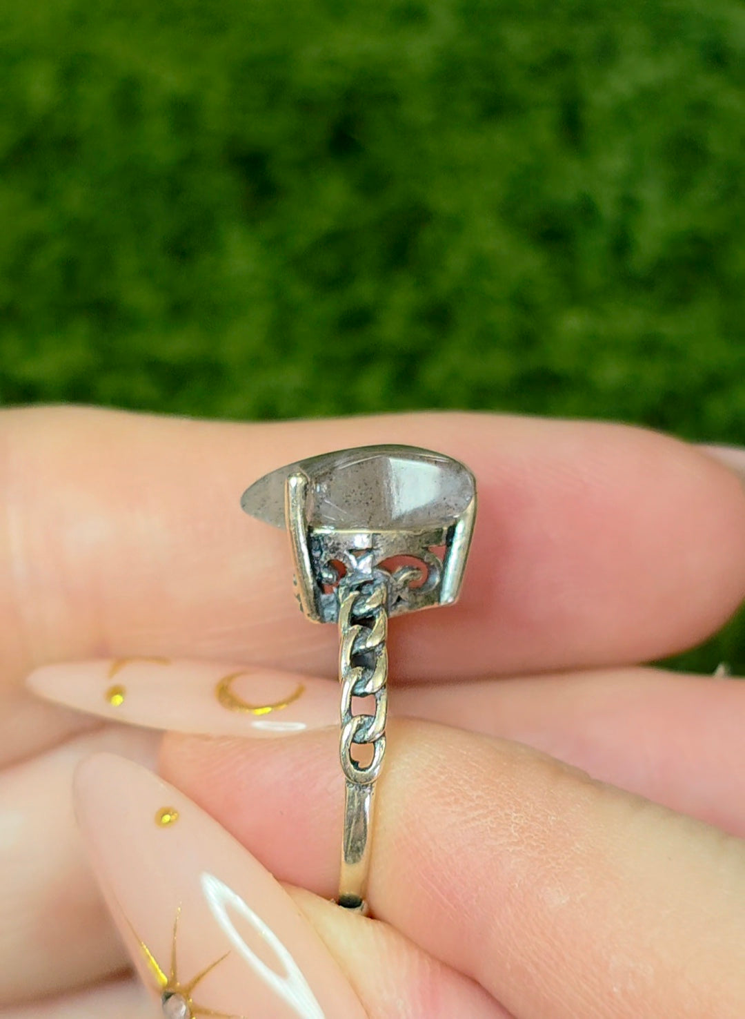 Blue Star Labradorite Ring B