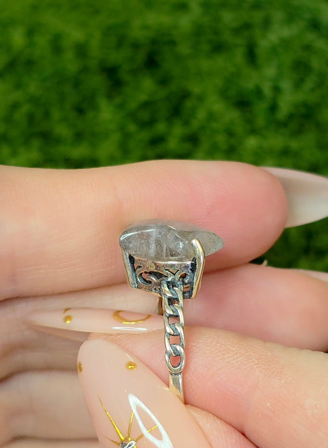 Blue Star Labradorite Ring B