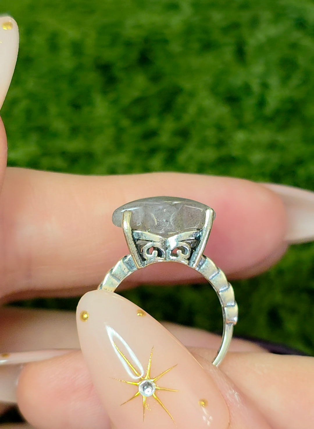 Blue Star Labradorite Ring B
