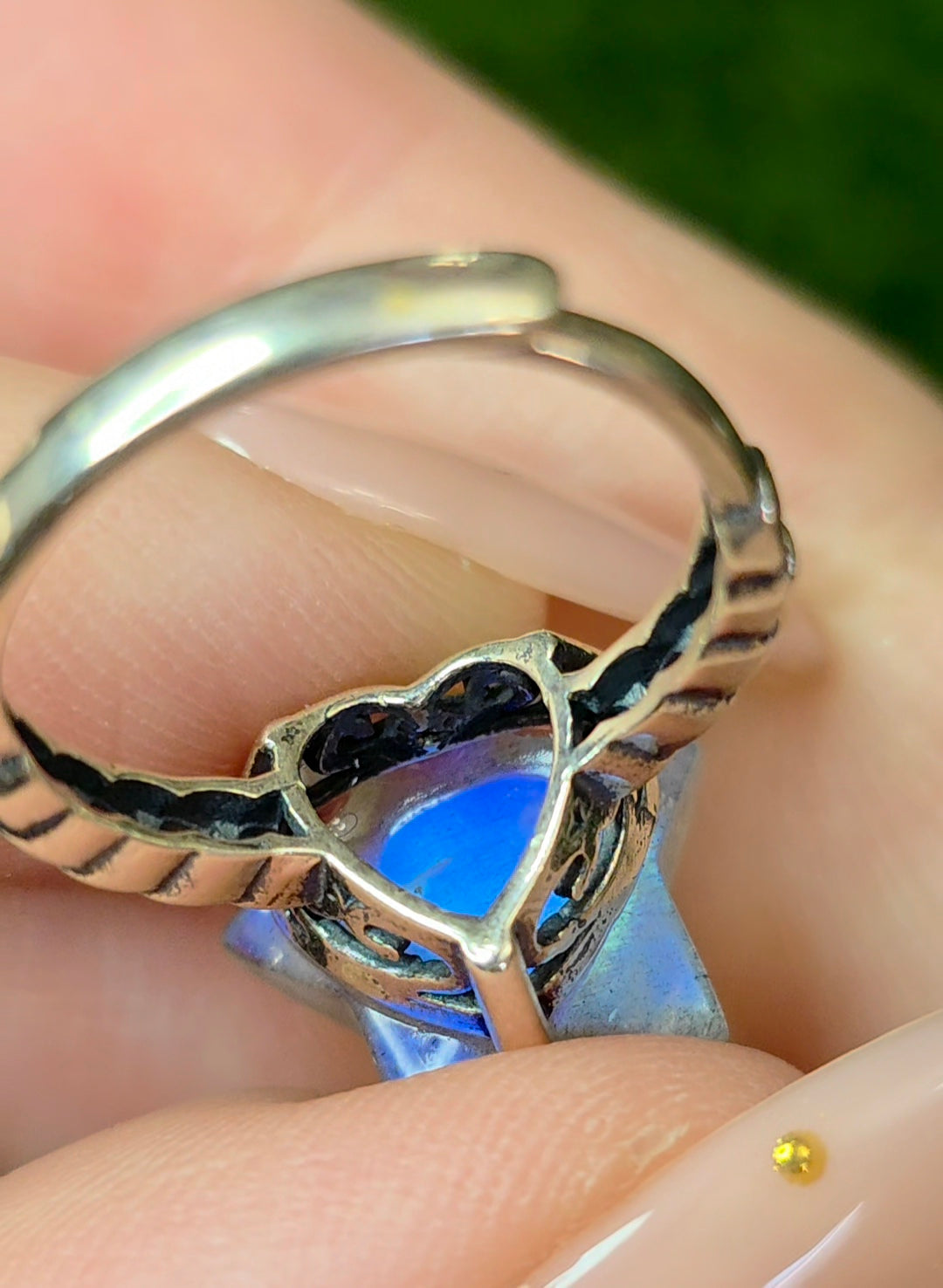 Blue Star Labradorite Ring B