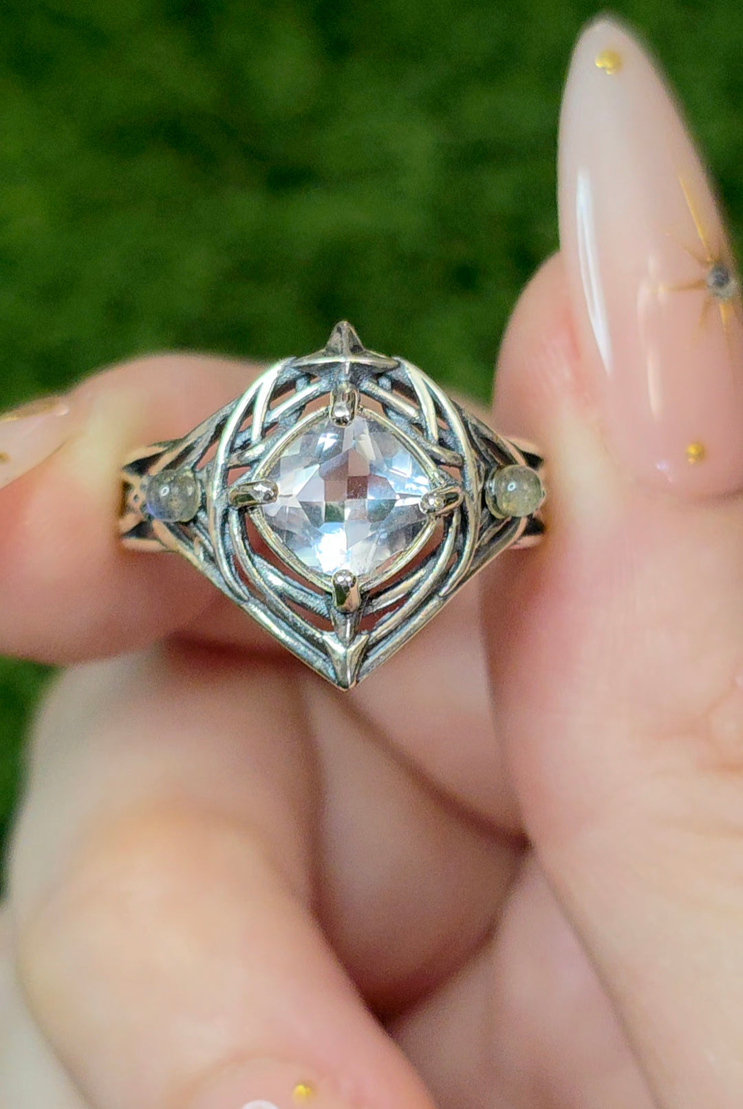 Clear Quartz Elven Ring