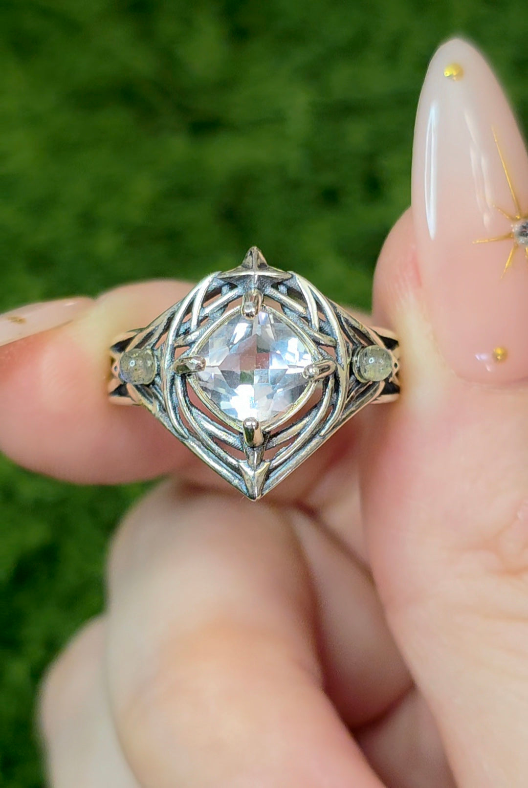 Clear Quartz Elven Ring