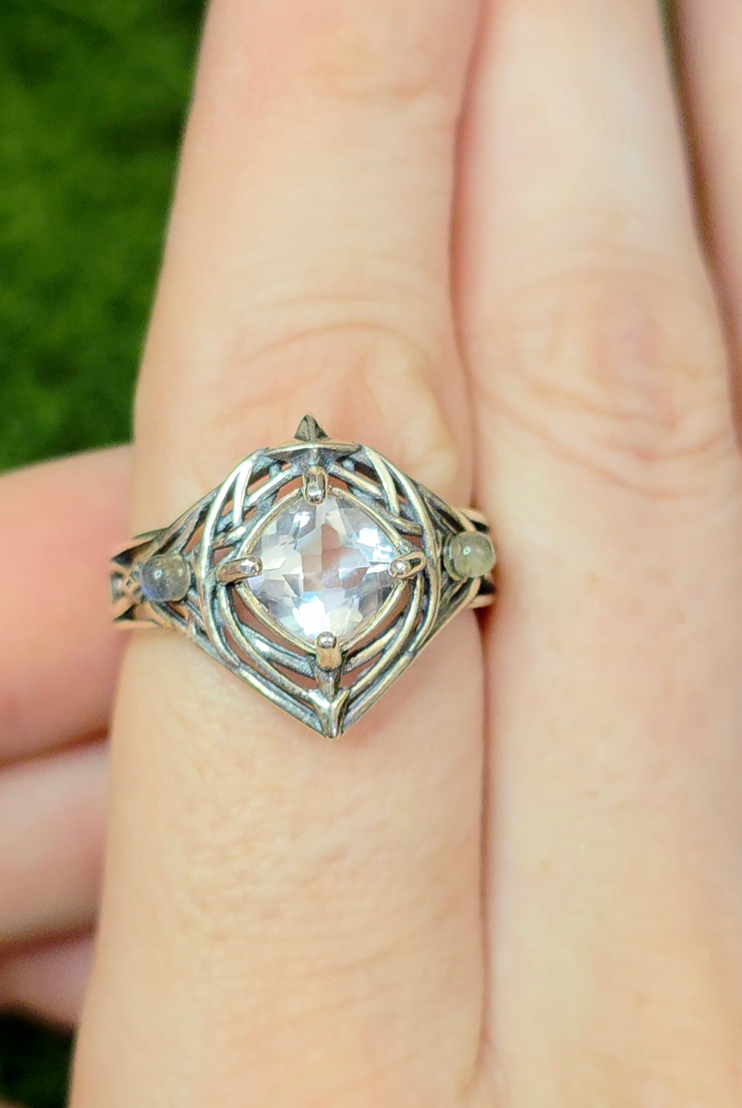 Clear Quartz Elven Ring