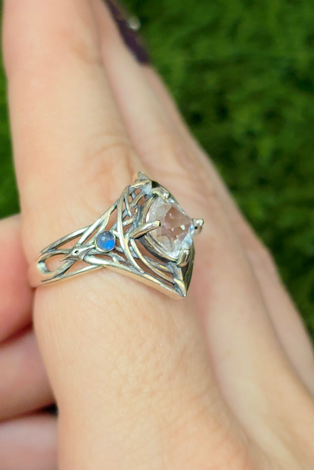 Clear Quartz Elven Ring