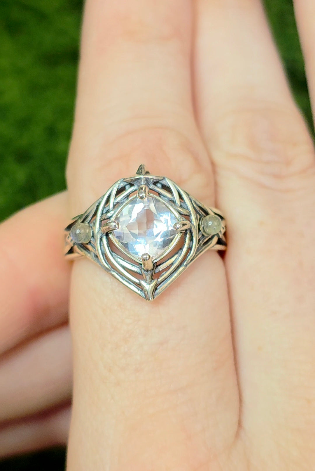 Clear Quartz Elven Ring
