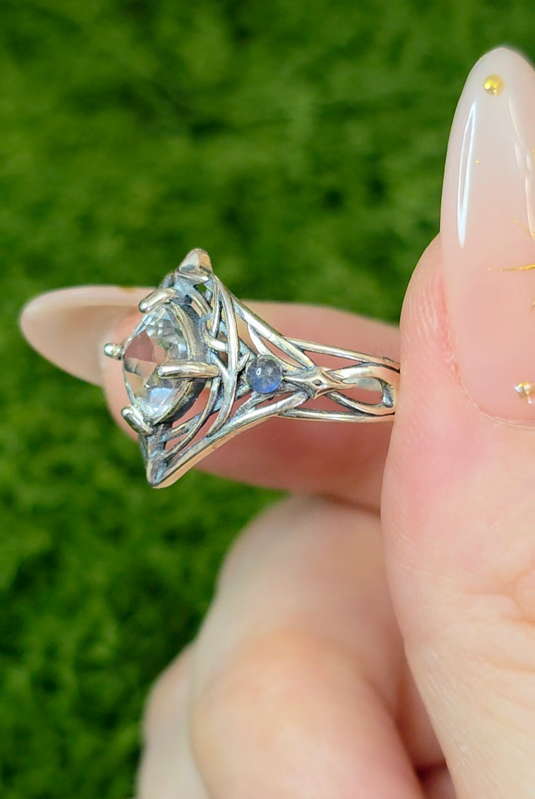 Clear Quartz Elven Ring