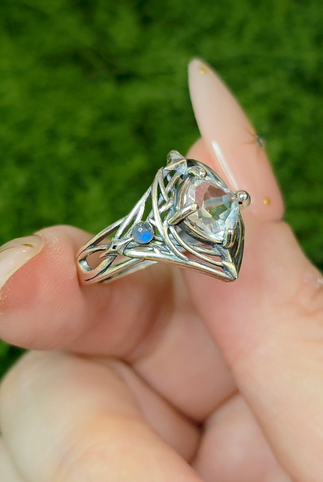 Clear Quartz Elven Ring