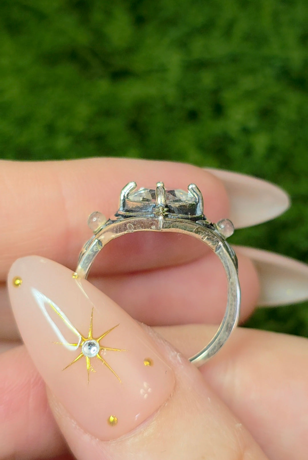 Clear Quartz Elven Ring
