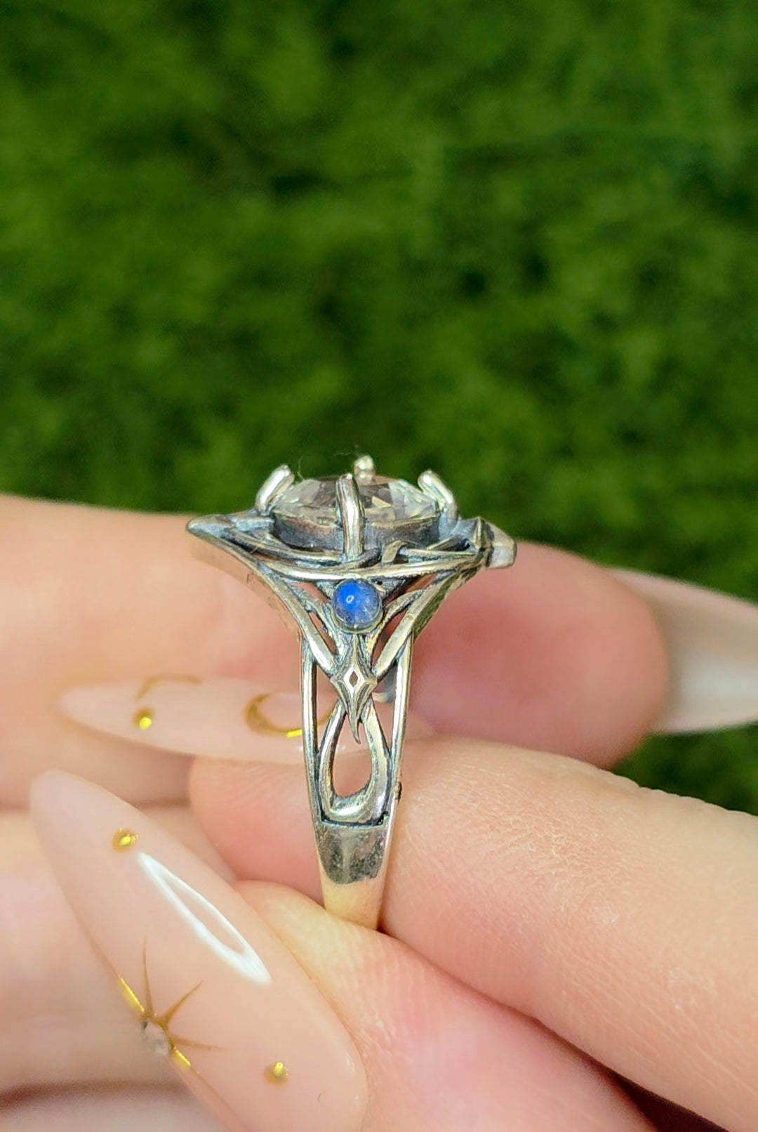 Clear Quartz Elven Ring