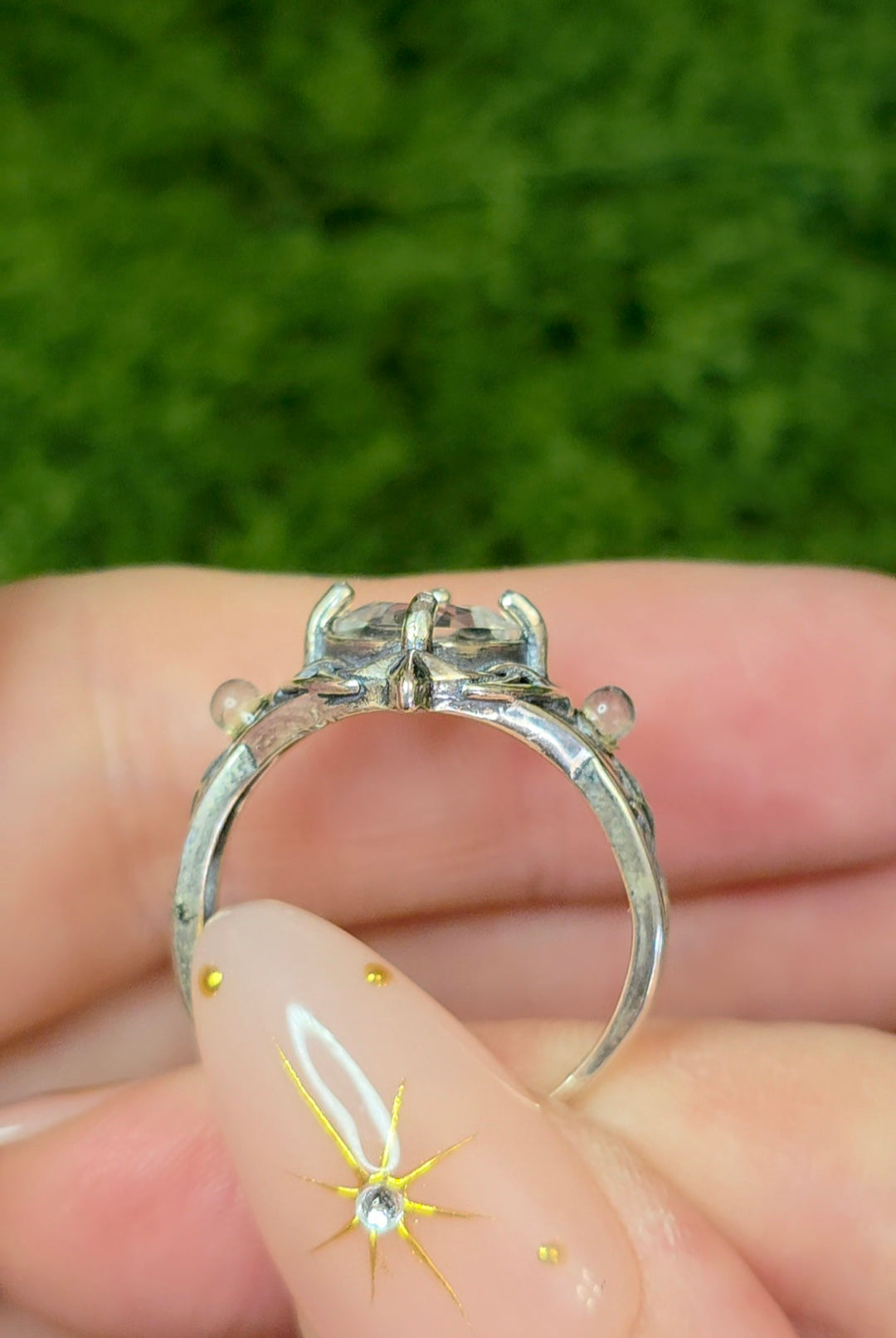 Clear Quartz Elven Ring