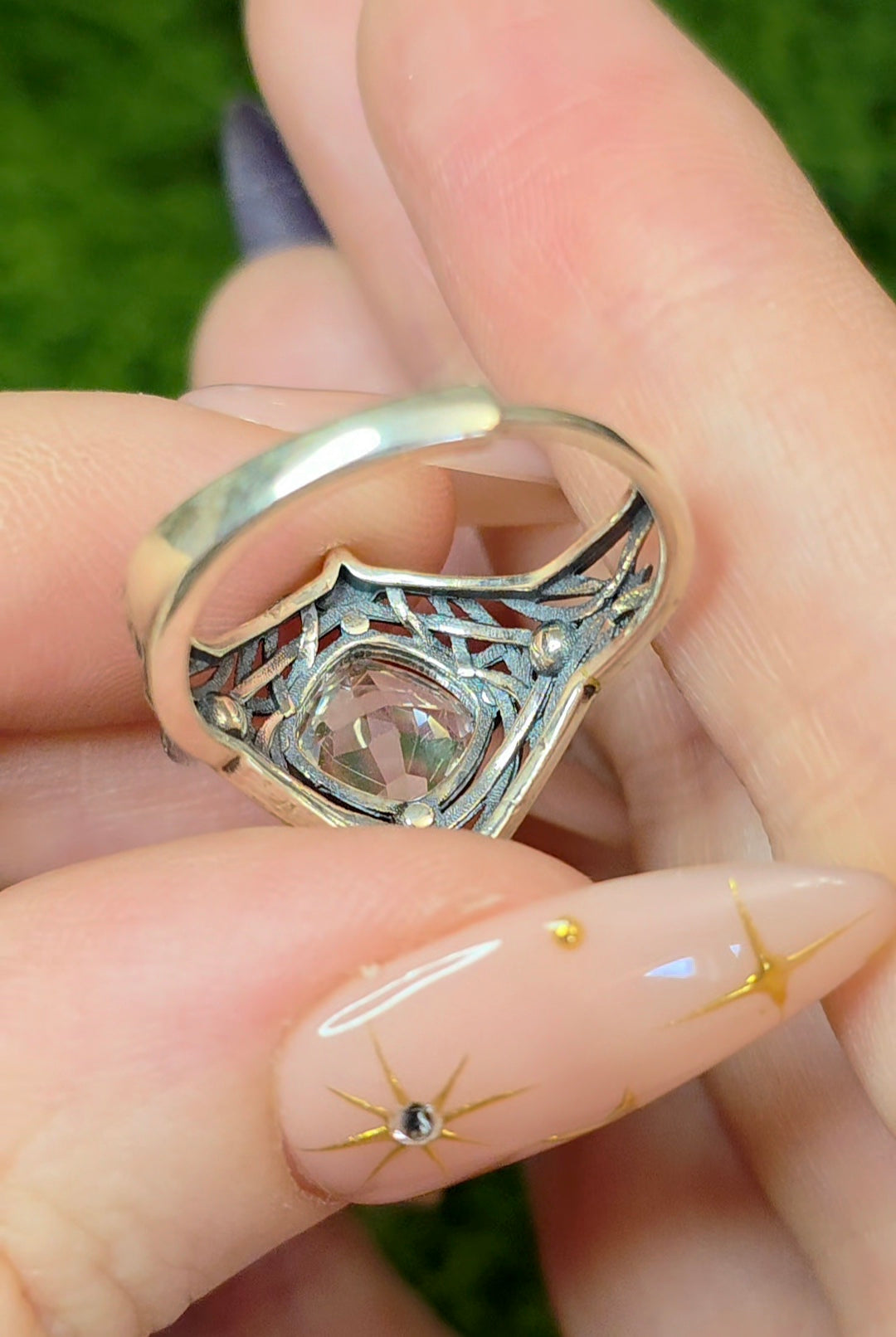Clear Quartz Elven Ring