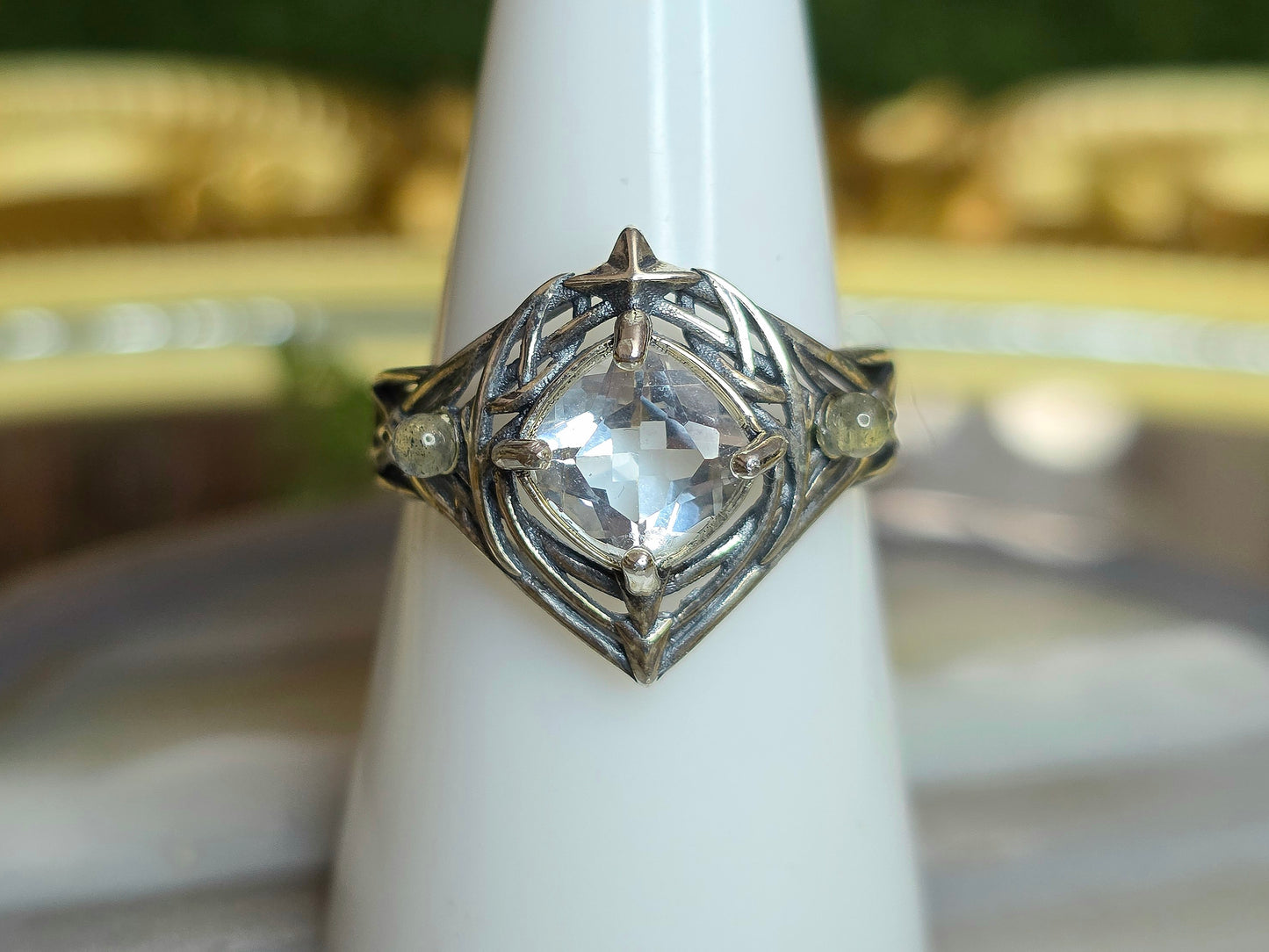 Clear Quartz Elven Ring