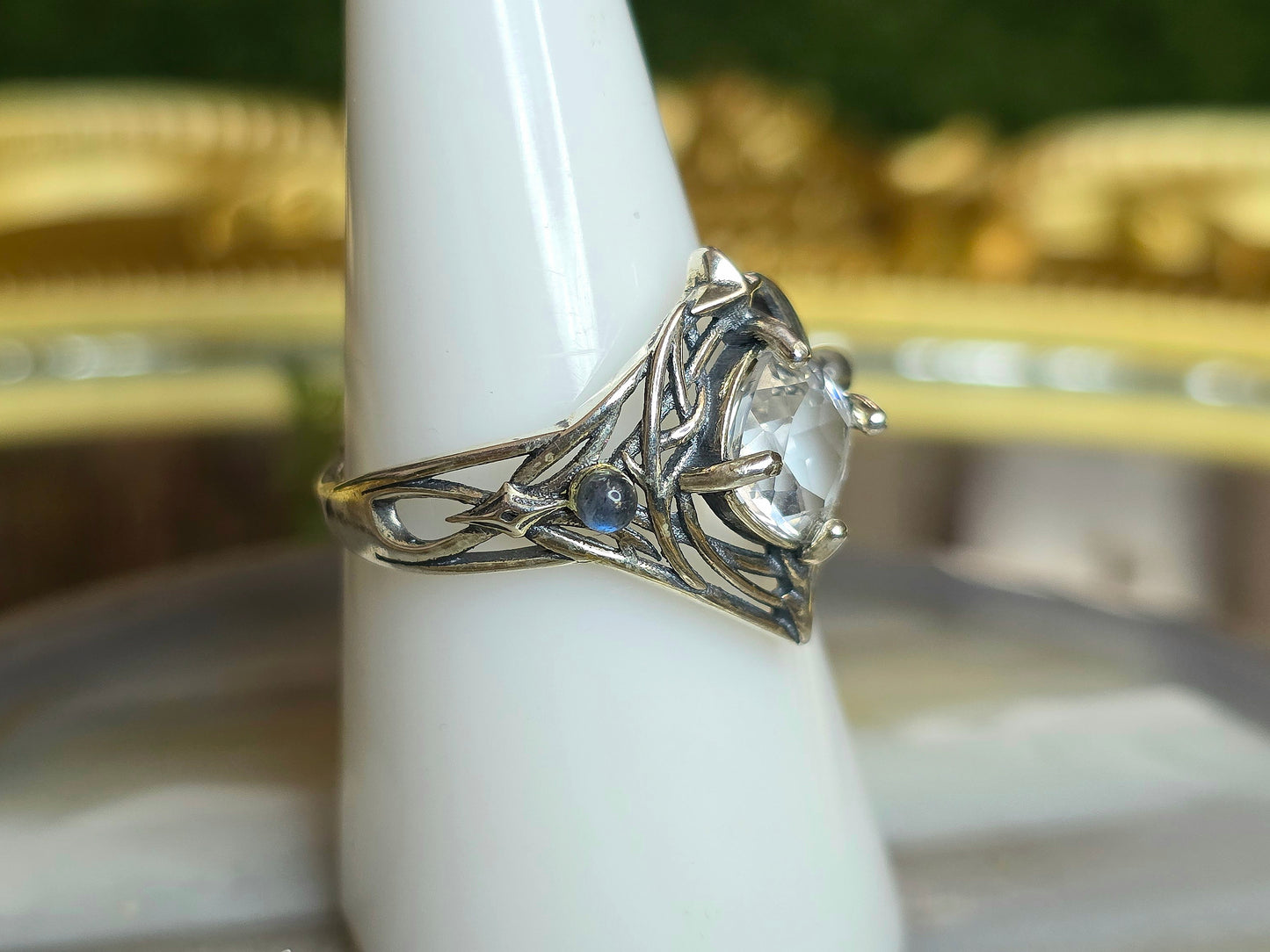 Clear Quartz Elven Ring
