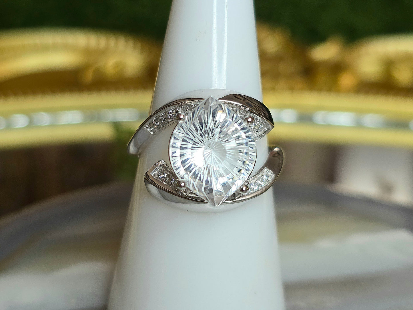 Devil's Eye Clear Quartz Ring C