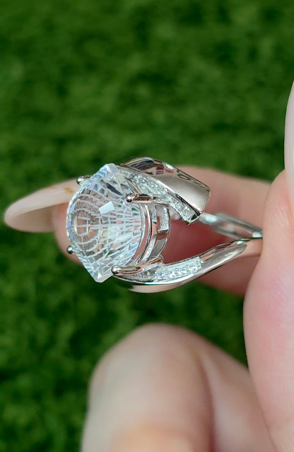 Devil's Eye Clear Quartz Ring C