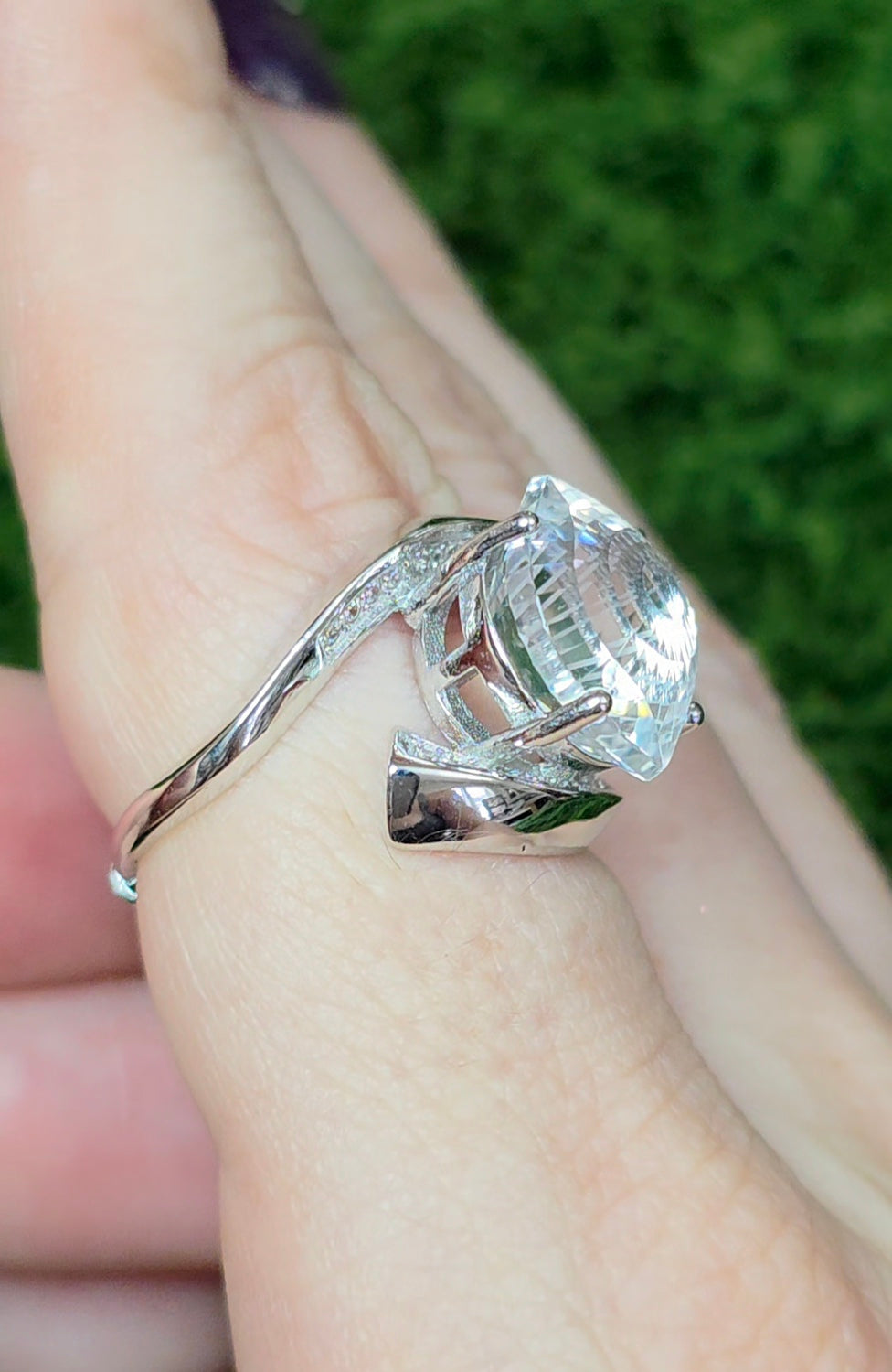 Devil's Eye Clear Quartz Ring C