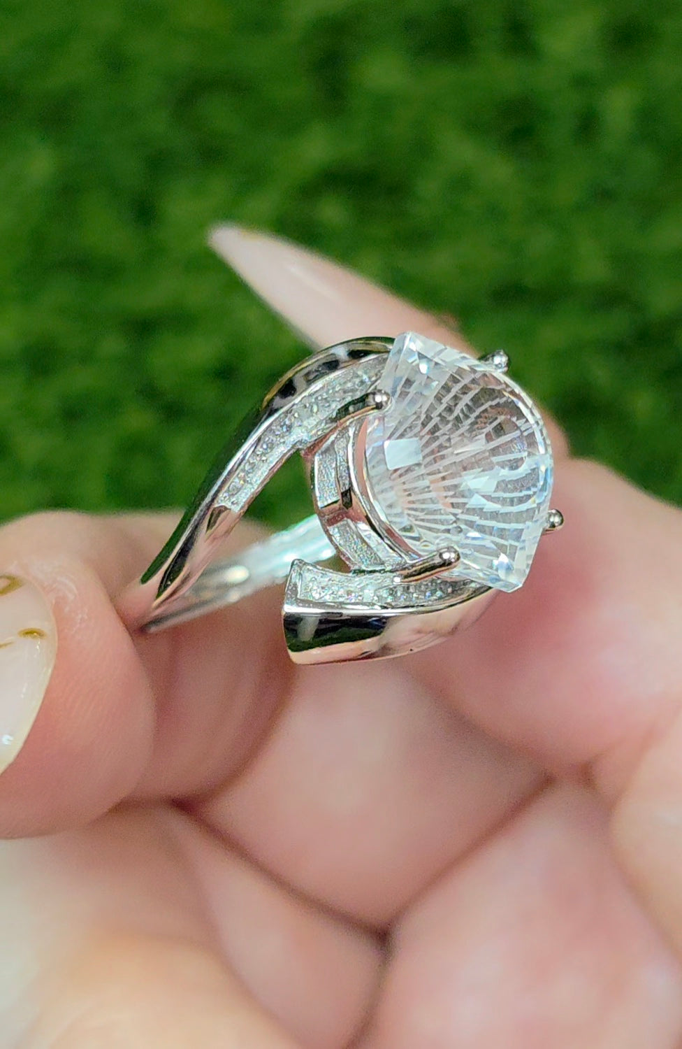 Devil's Eye Clear Quartz Ring C