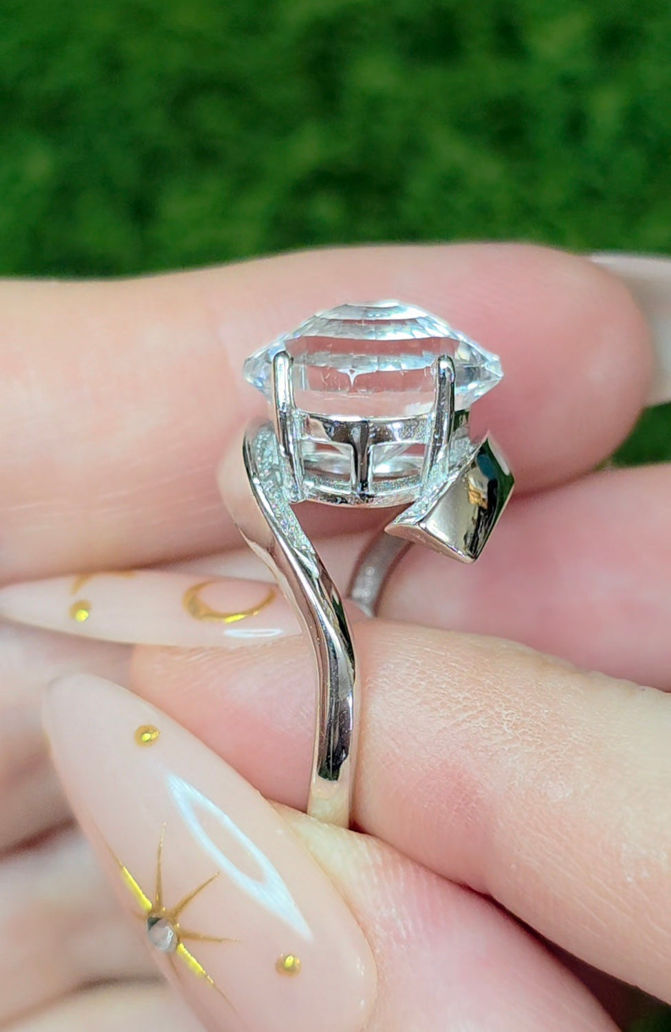 Devil's Eye Clear Quartz Ring C