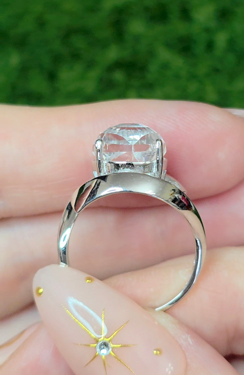 Devil's Eye Clear Quartz Ring C
