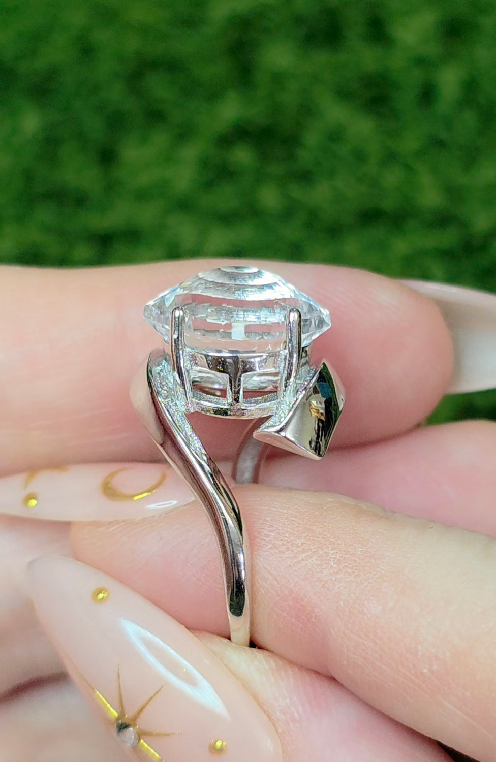 Devil's Eye Clear Quartz Ring C