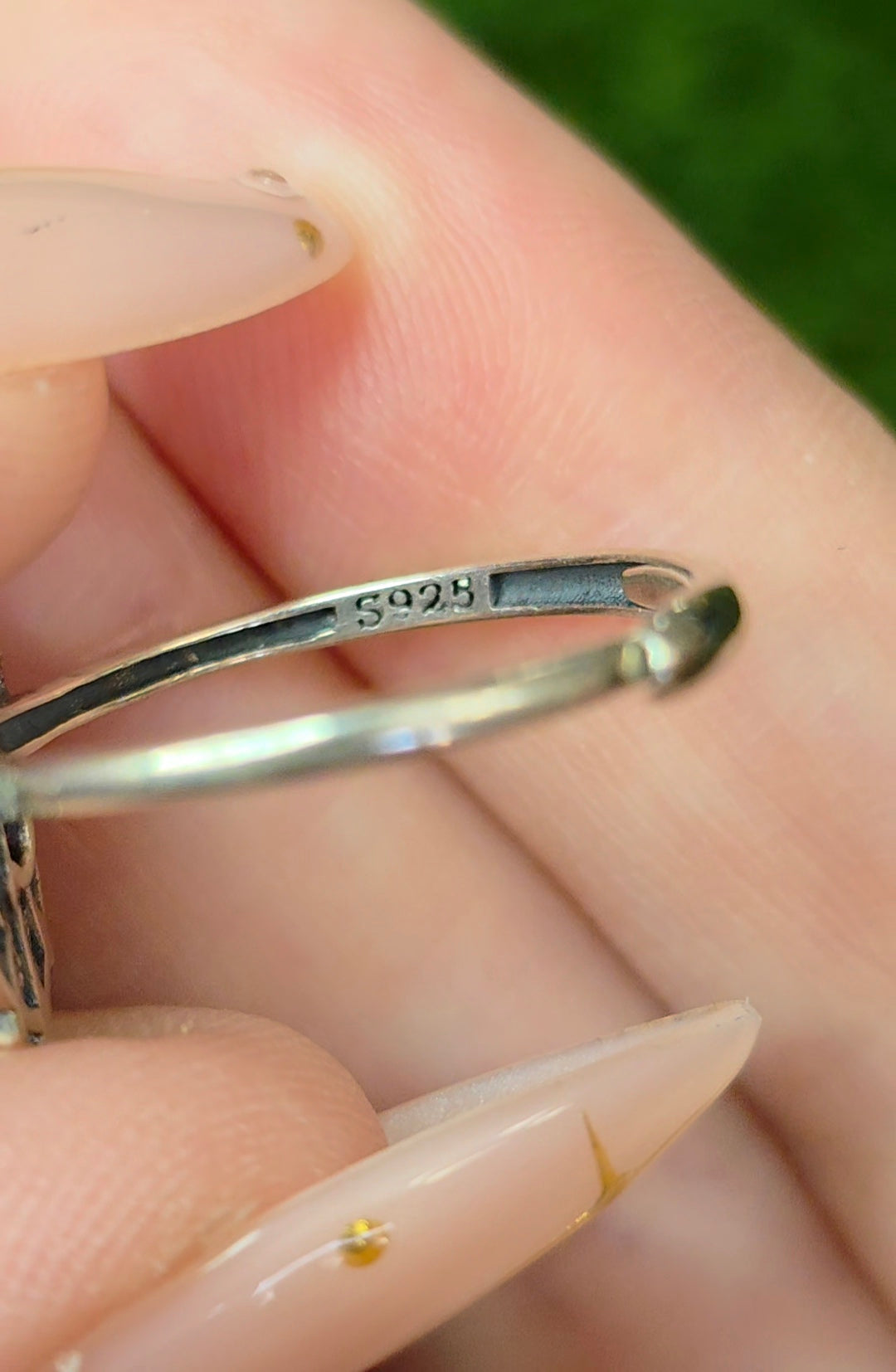 Pink Moissanite Heart Ring