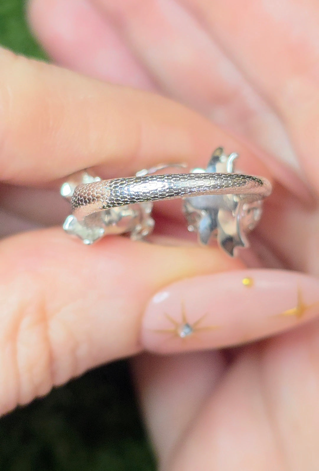 White Garden Quartz Mermaid Ring B