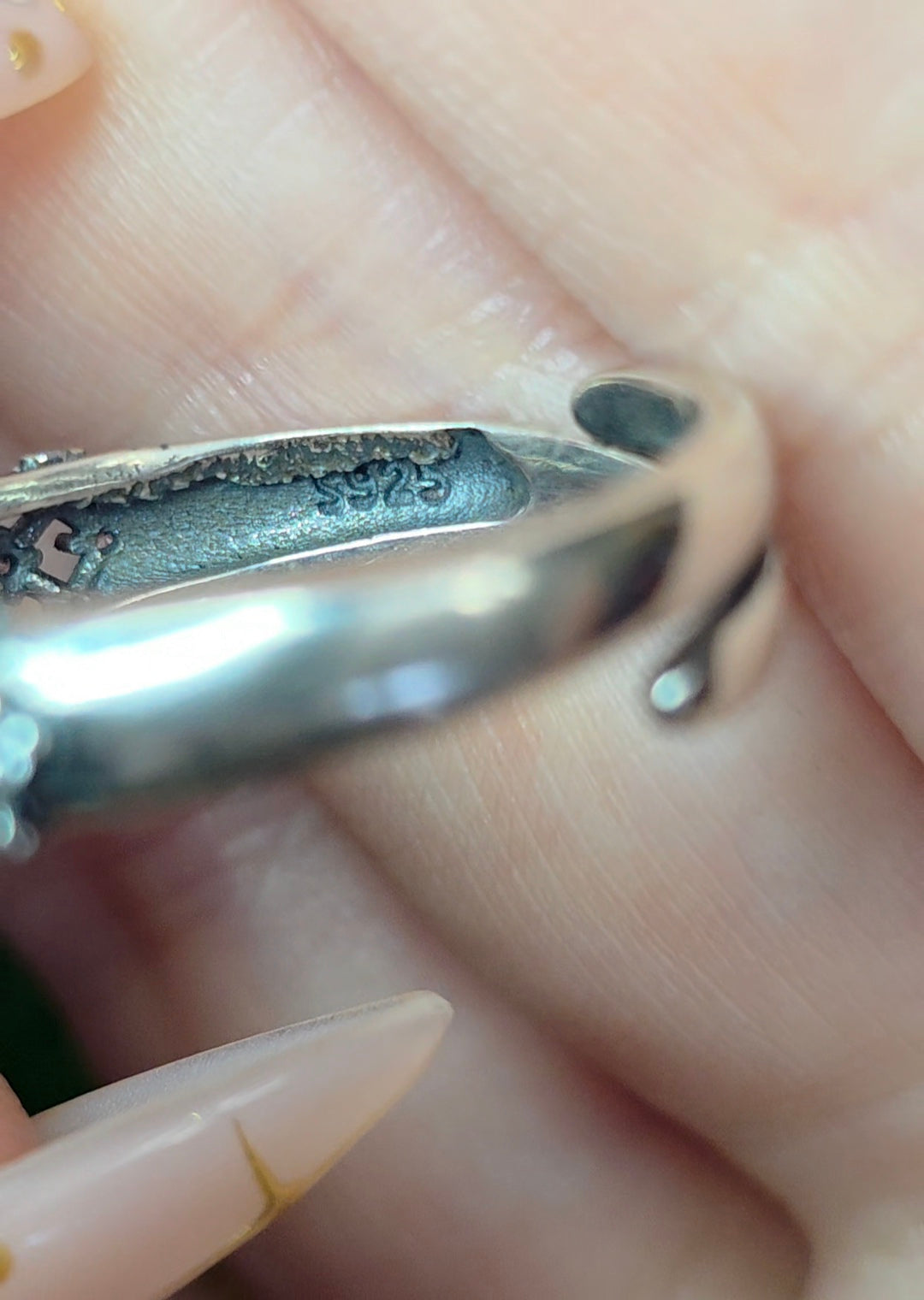Rainbow Moonstone Star Ring A