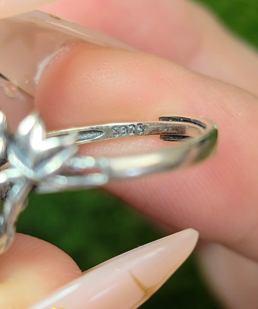 Rainbow Lattice Sunstone Star Ring B