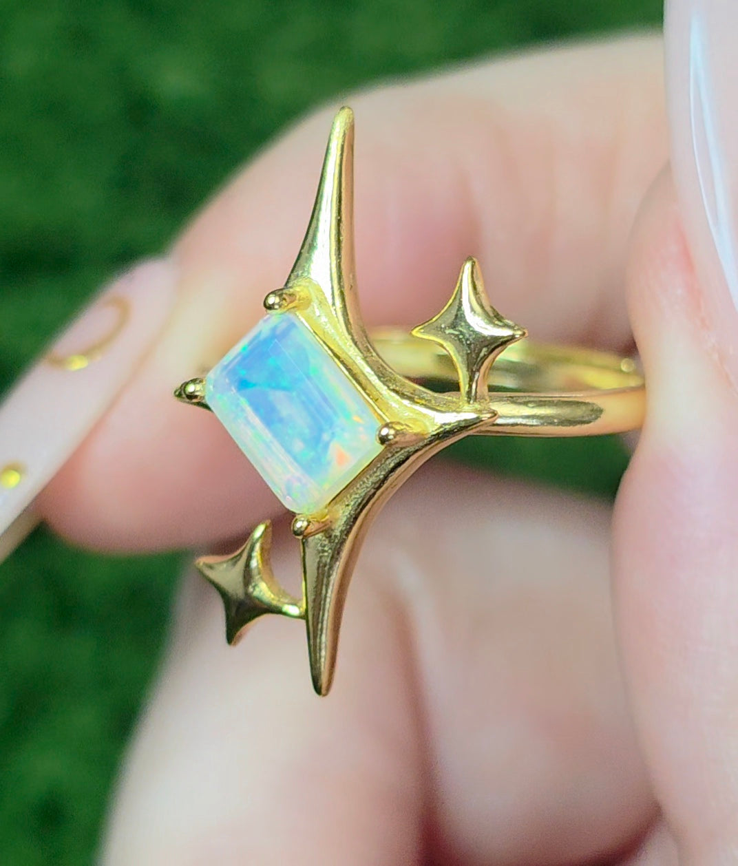 Opal Starlight Ring