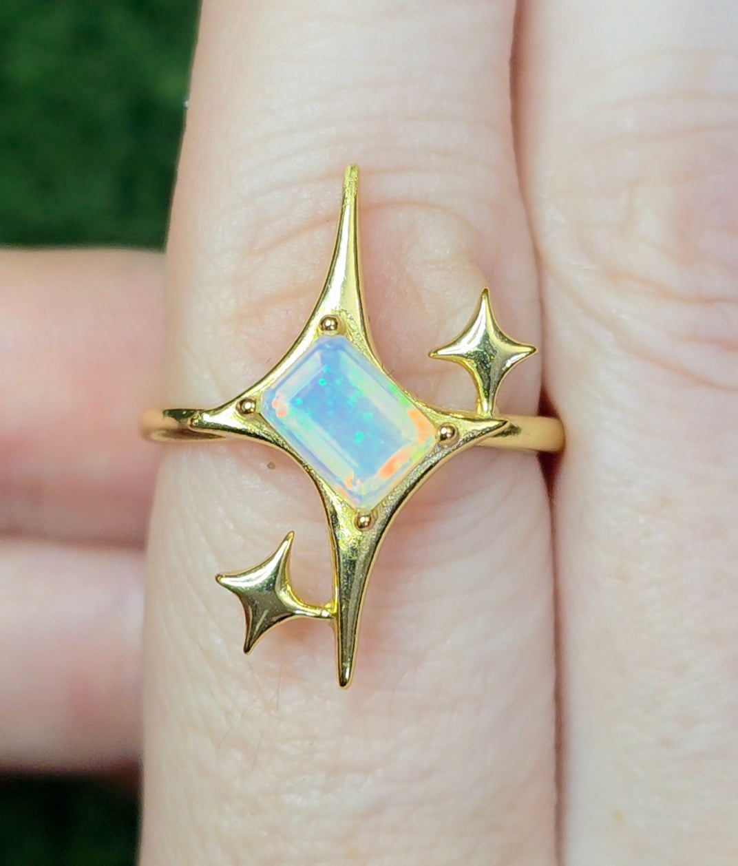 Opal Starlight Ring