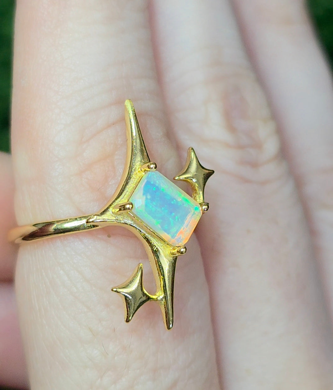 Opal Starlight Ring